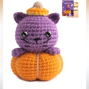 Pumpkin Cat Crochet Kit for Beginners New